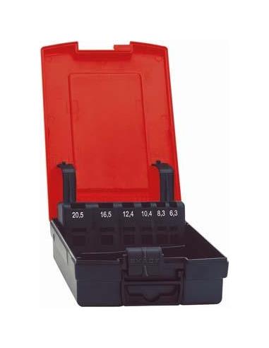 Caja de plastico, vacia para tamanos 6,3-20,5mm FORMAT