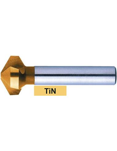 Avellanador conic HSS TiN vastago cilindrico 120 12,4mm FORMAT