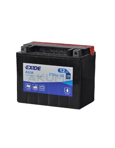 BATERIA MOTO ETX14-BS EXIDE AGM 12V 12A - con ácido